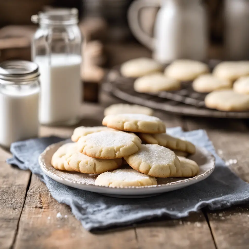 A plate of sugar cookies